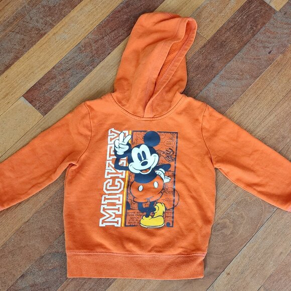 Disney Jumping Beans Toddler Mickey Mouse Orange Hoodie Size 4T - Picture 4 of 13